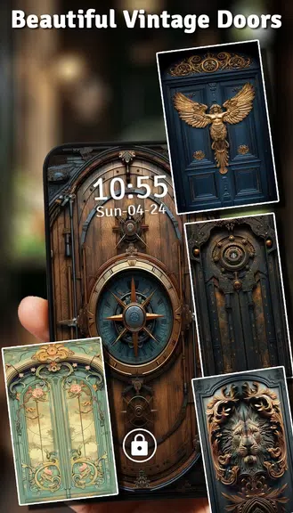 Vintage Door Lock Screen Screenshot 3