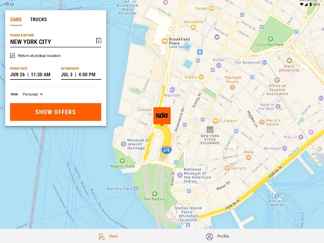 SIXT rent. share. ride. plus. Screenshot 8