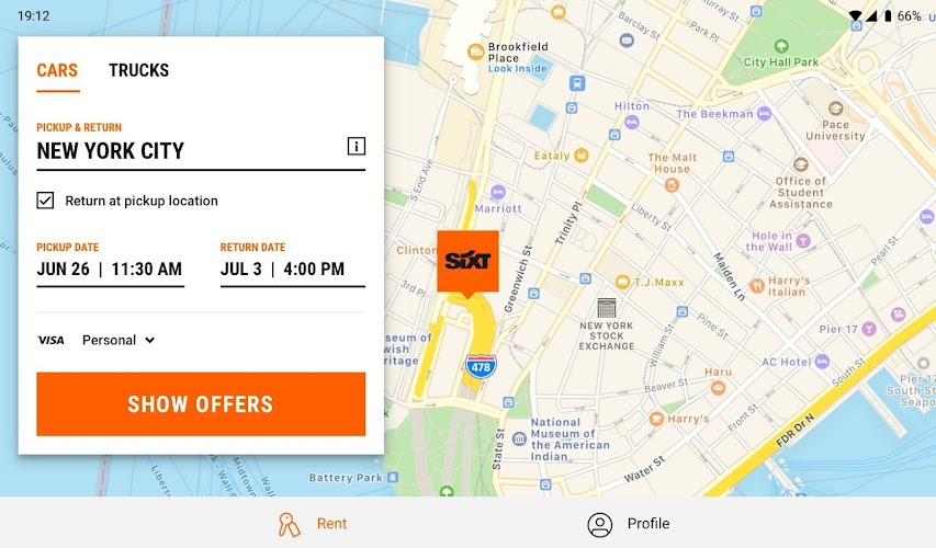 SIXT rent. share. ride. plus. Screenshot 6