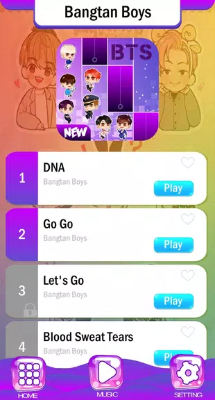 BTS Chibi Piano Tiles Screenshot 1 