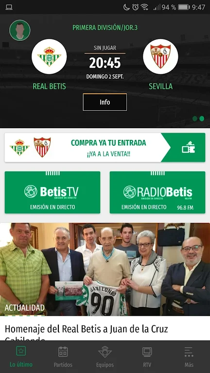 Real Betis Balompié Screenshot 1