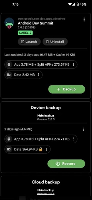 Swift Backup Screenshot 1 