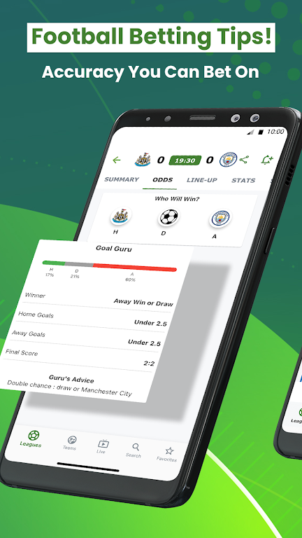 Scouter - Soccer Scores & Tips Screenshot 1