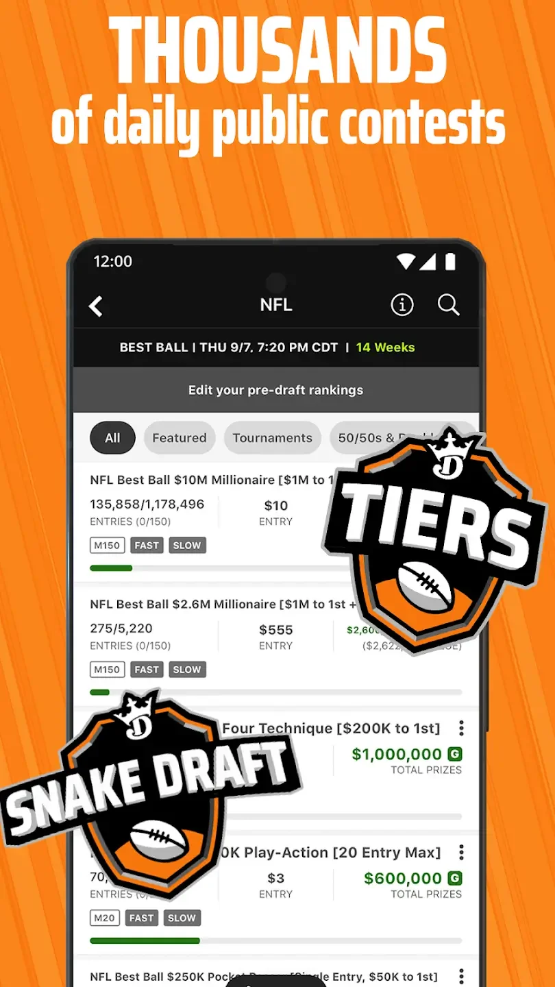 DraftKings Fantasy Sports Screenshot 3