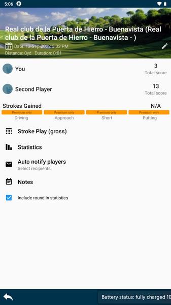 Golf Pad: Golf GPS & Scorecard Screenshot 1 