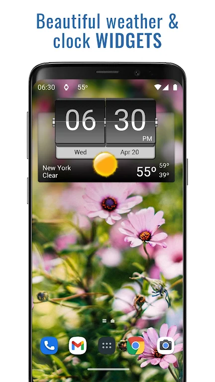 3D Flip Clock & Weather Screenshot 1