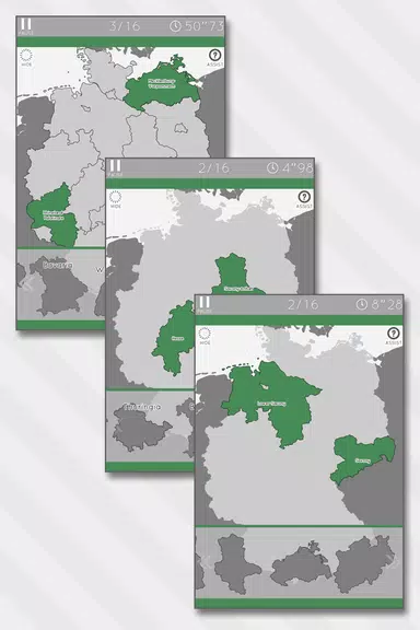 E. Learning Germany Map Puzzle Screenshot 2