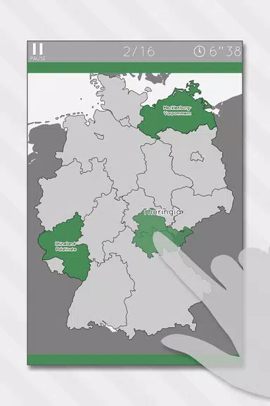 E. Learning Germany Map Puzzle Screenshot 1