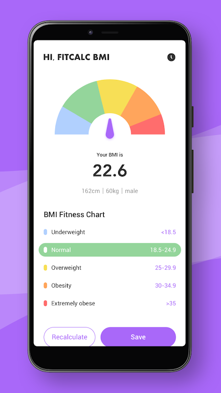 FitCalc BMI Screenshot 1 