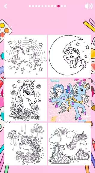 Unicorn Coloring Book Screenshot 3