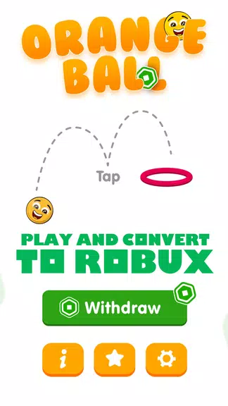 Jump Get Robux Orange Ball RBX Screenshot 2