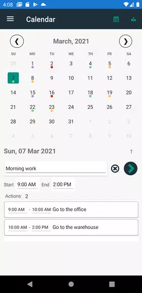 Schedule planner: calendar Screenshot 2