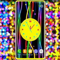 3D Neon Clock Live Wallpaper