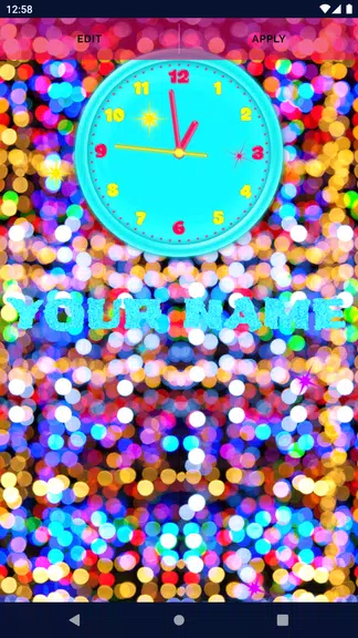 3D Neon Clock Live Wallpaper Screenshot 2 