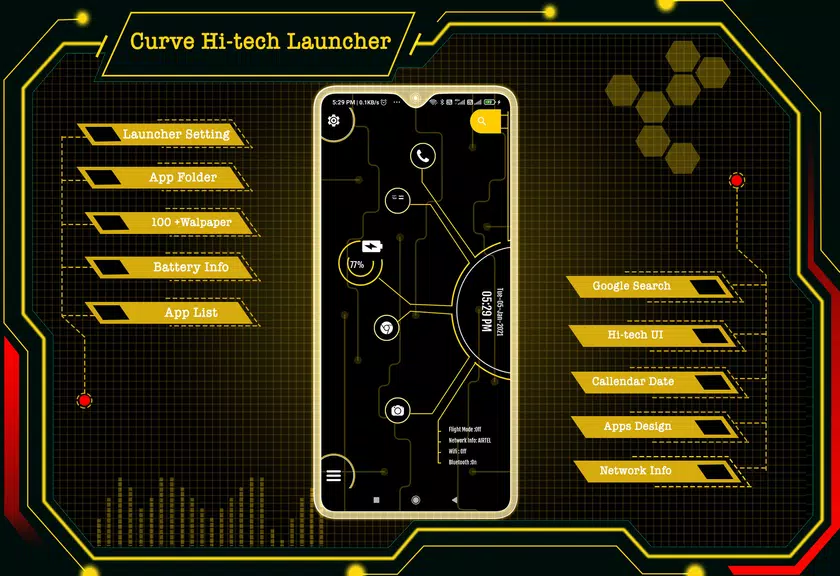 Curve Hitech launcher -Applock Screenshot 1 