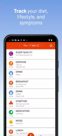 mySymptoms Food Diary Screenshot 3 
