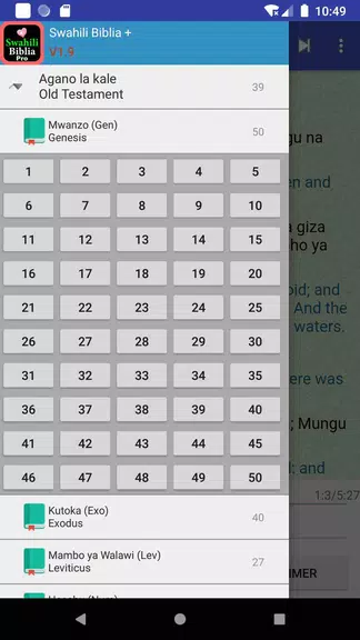 English Swahili Arabic Bible Screenshot 2