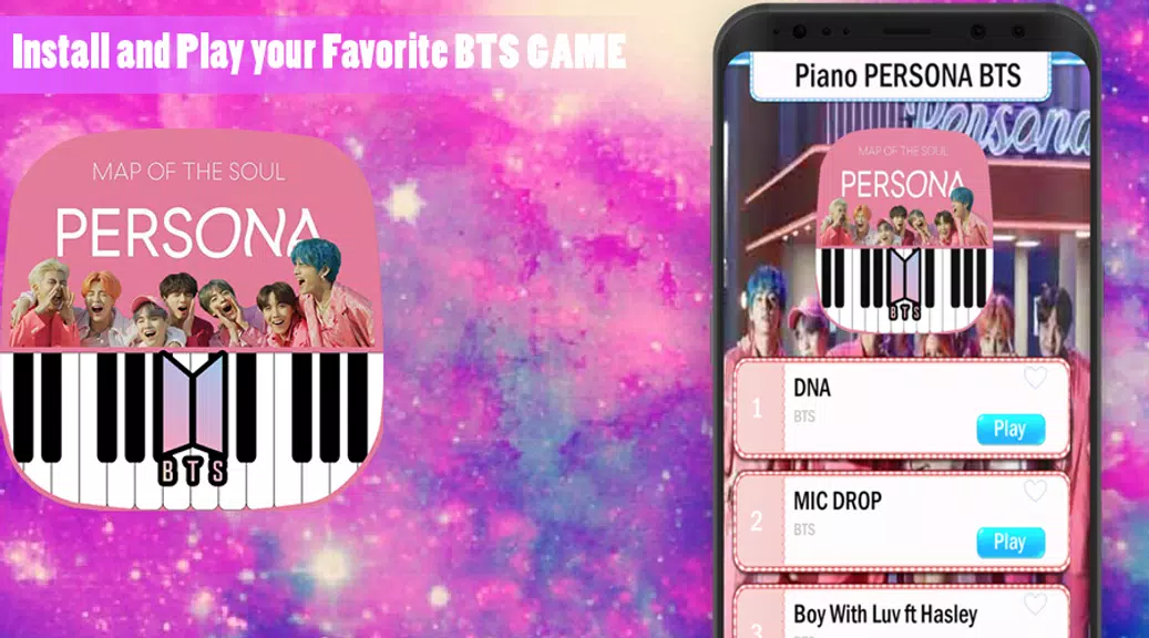 Piano B T S Game - Boy With Luv Screenshot 1