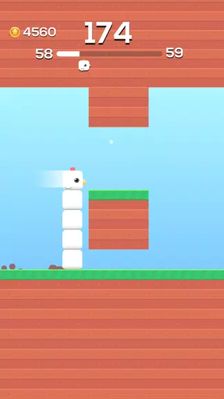 Square Bird - Flappy Chicken Screenshot 1