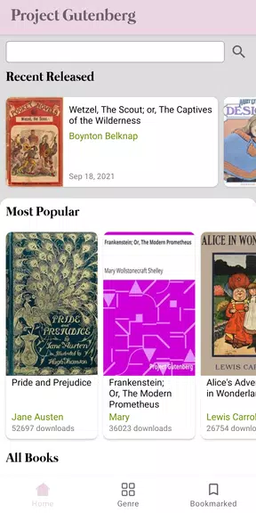 Gutenberg eBooks Browser Screenshot 1