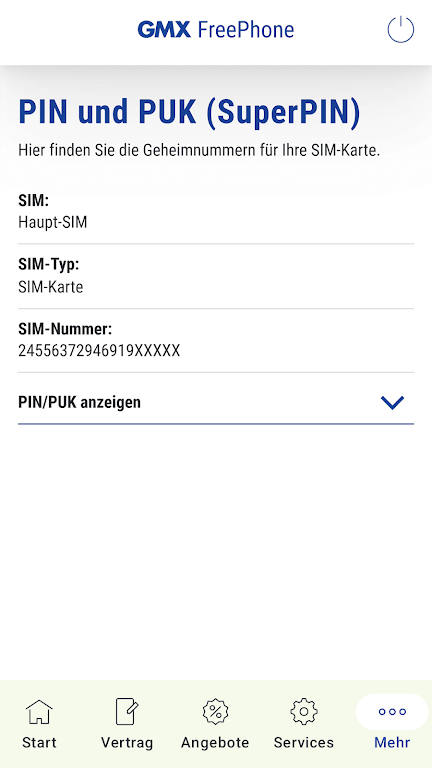 GMX FreePhone Screenshot 2