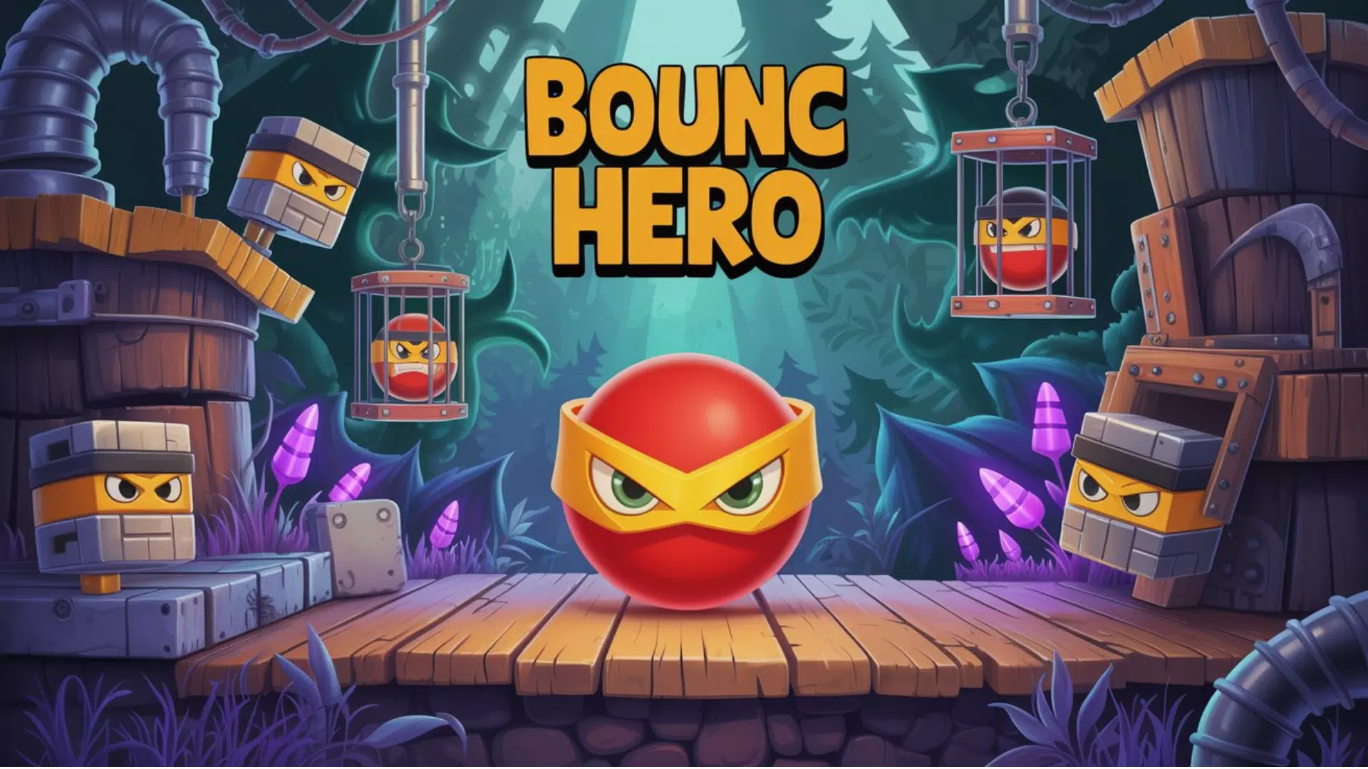 Red Hero Bounce: Level 4 Screenshot 1