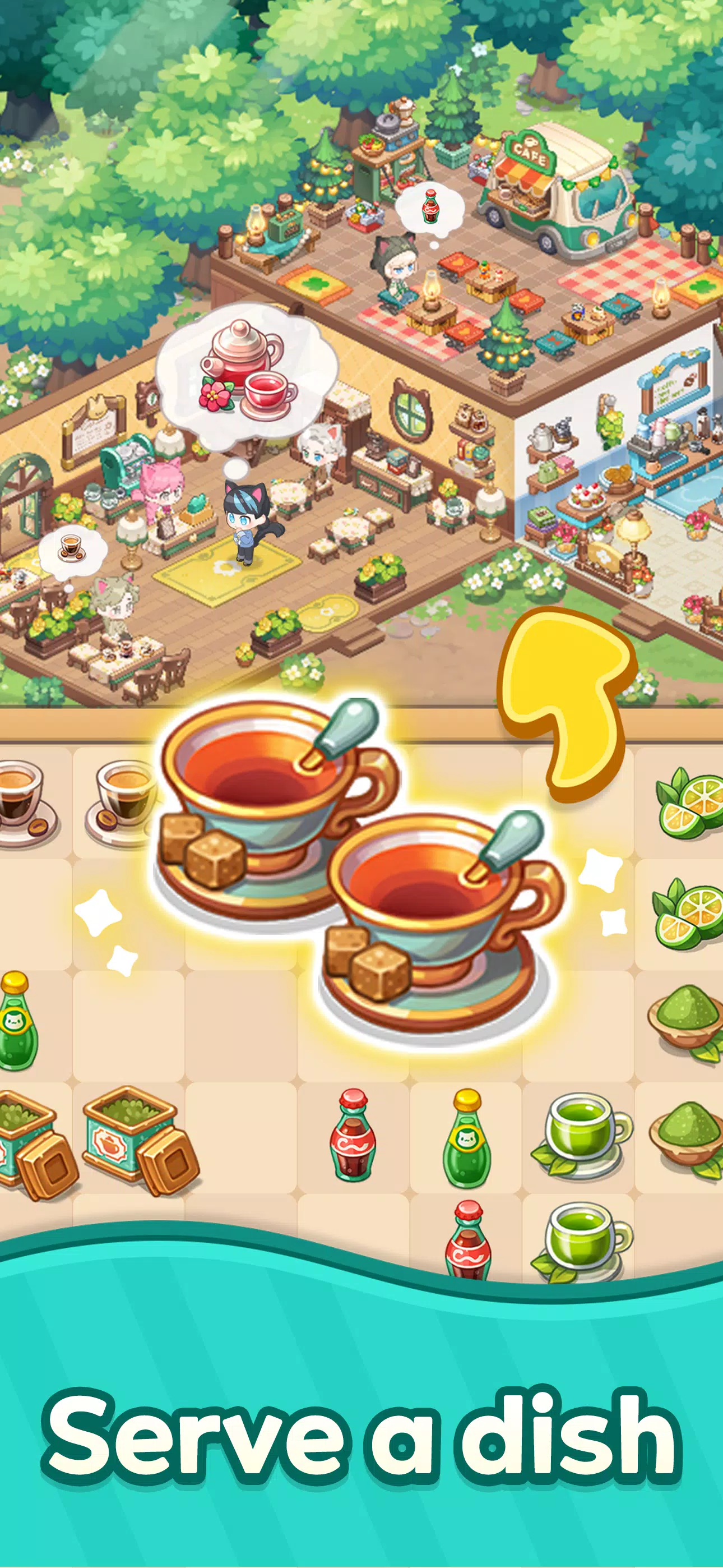 Merge Cat Cafe Screenshot 1
