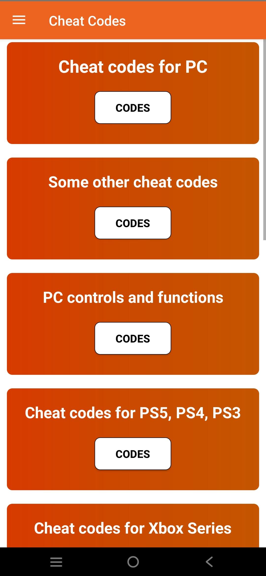 Cheats for all gta Screenshot 5 