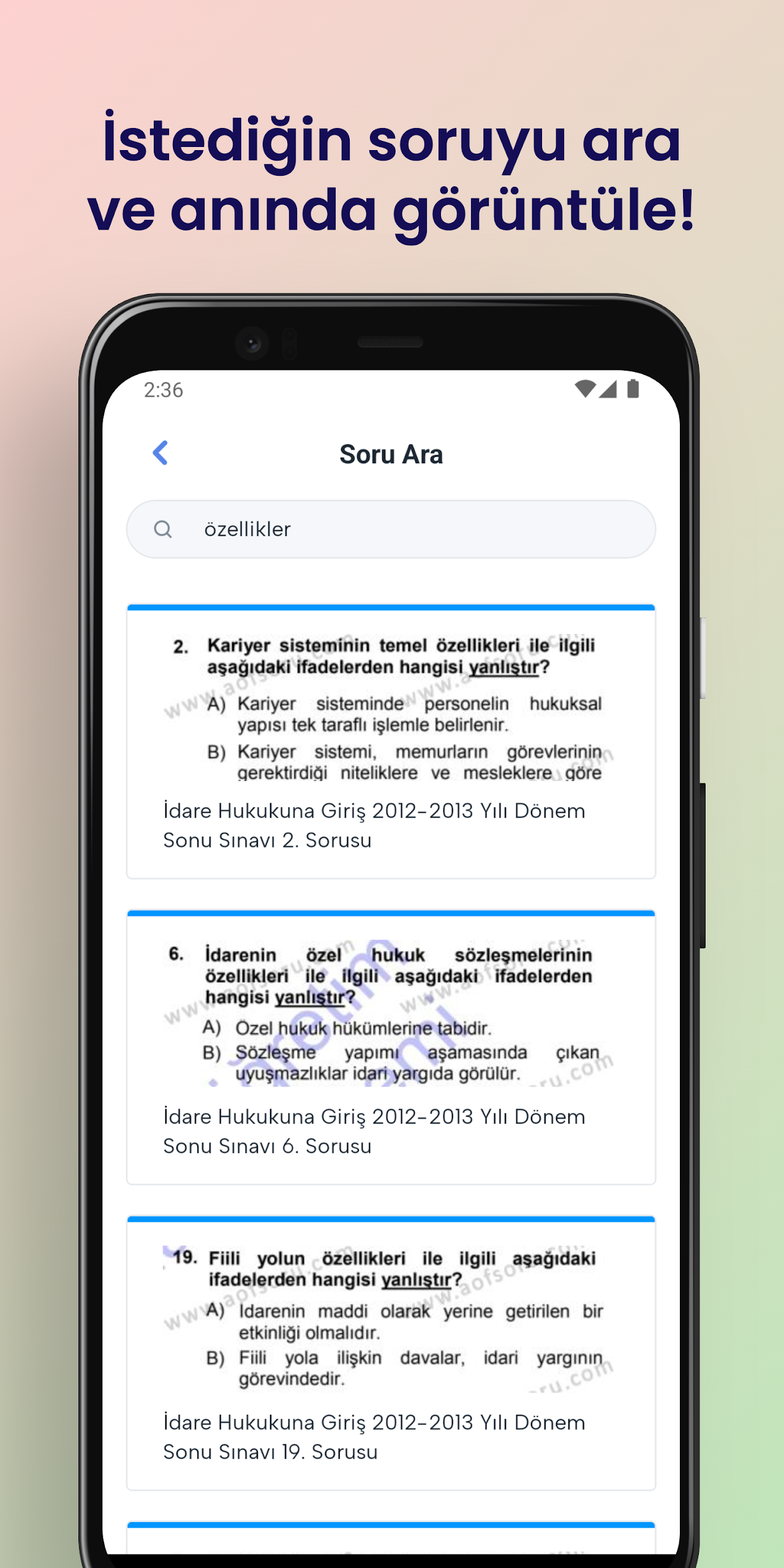 AÖF Soru Screenshot 6