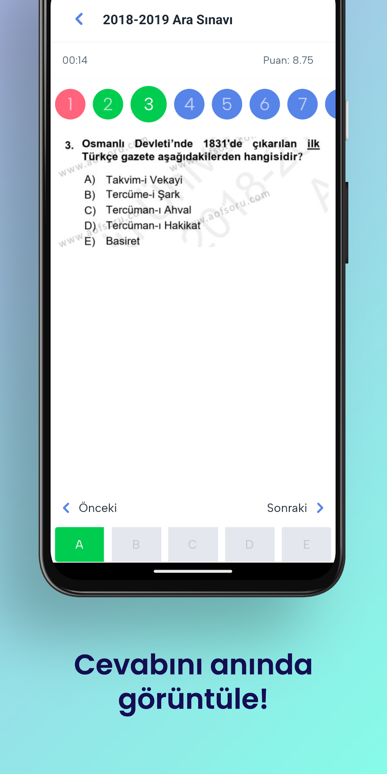 AÖF Soru Screenshot 4