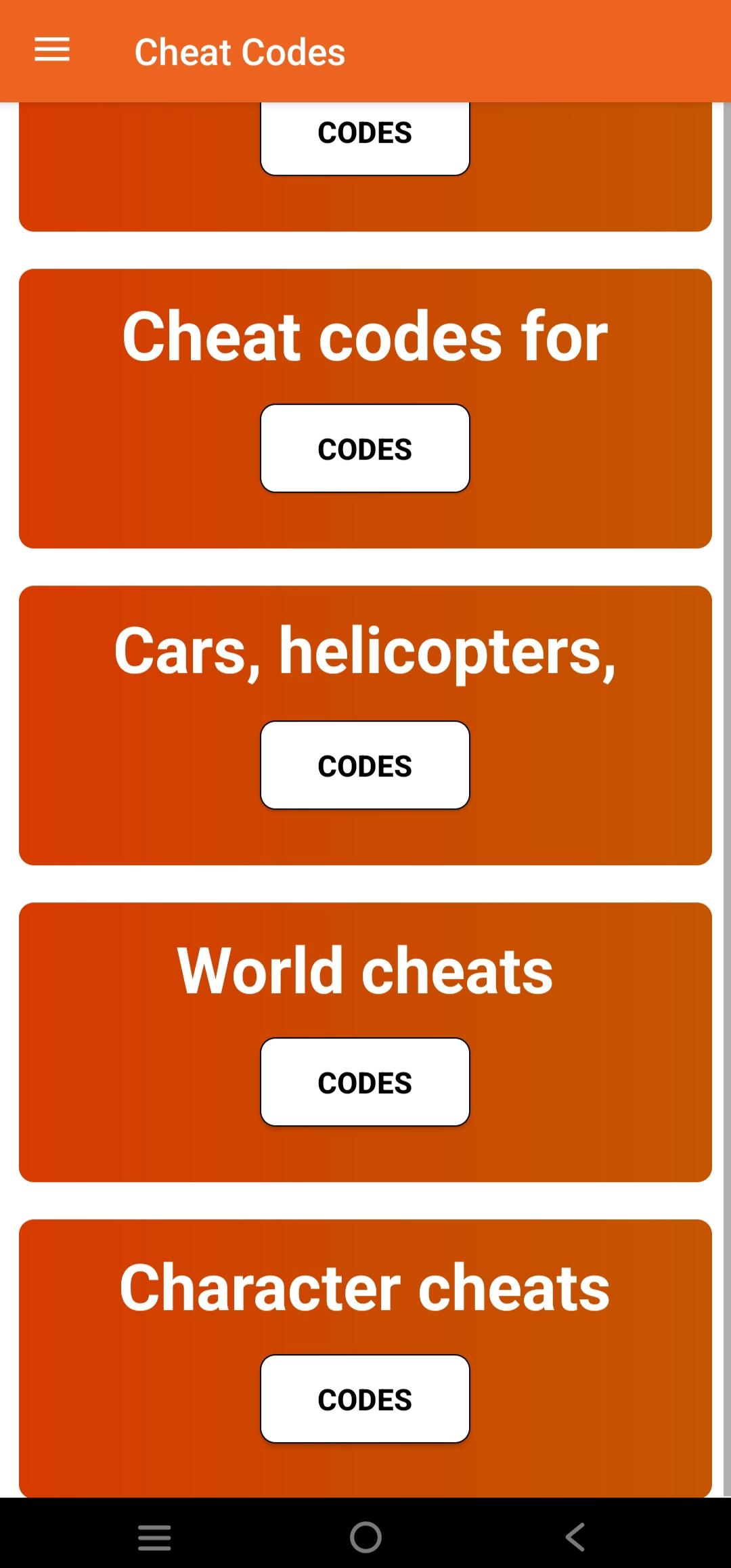 Cheats for all gta Screenshot 4 