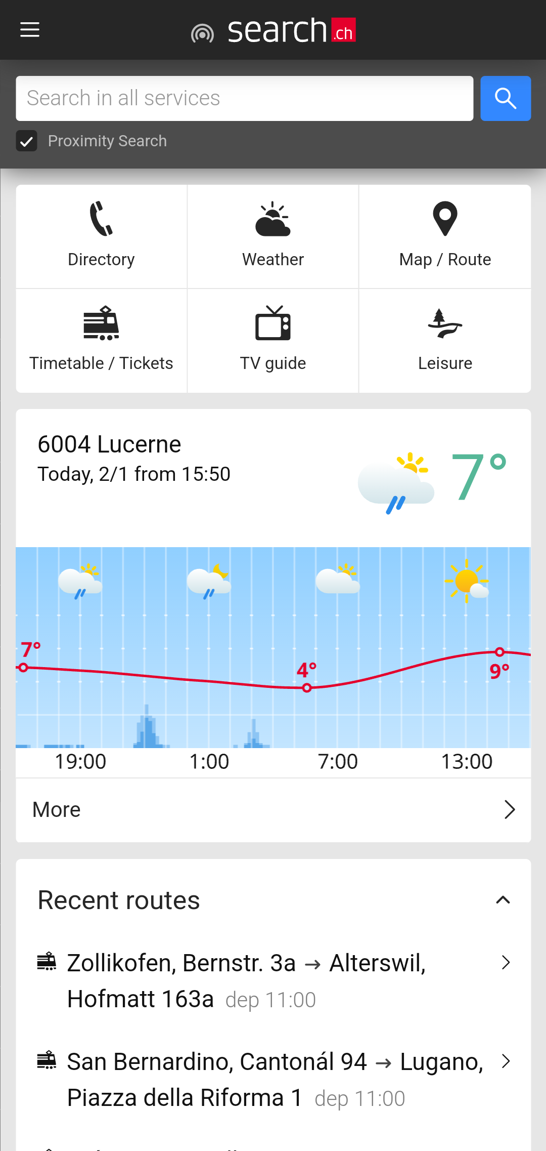 search.ch Screenshot 2 