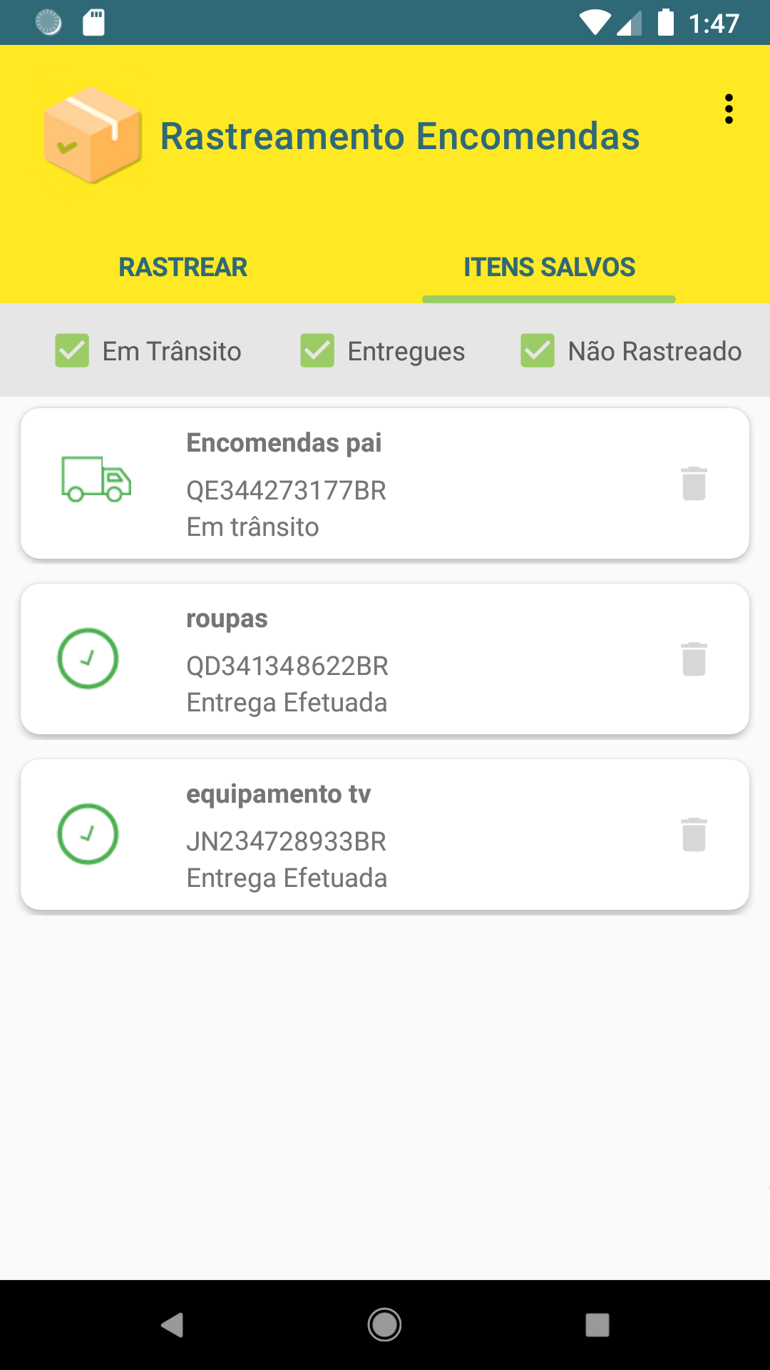 Rastreamento - Encomendas Screenshot 2 