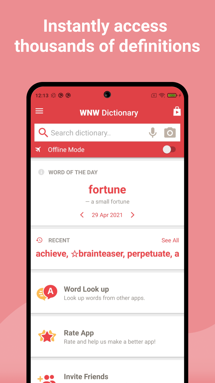 Webster's College Dictionary Screenshot 1 