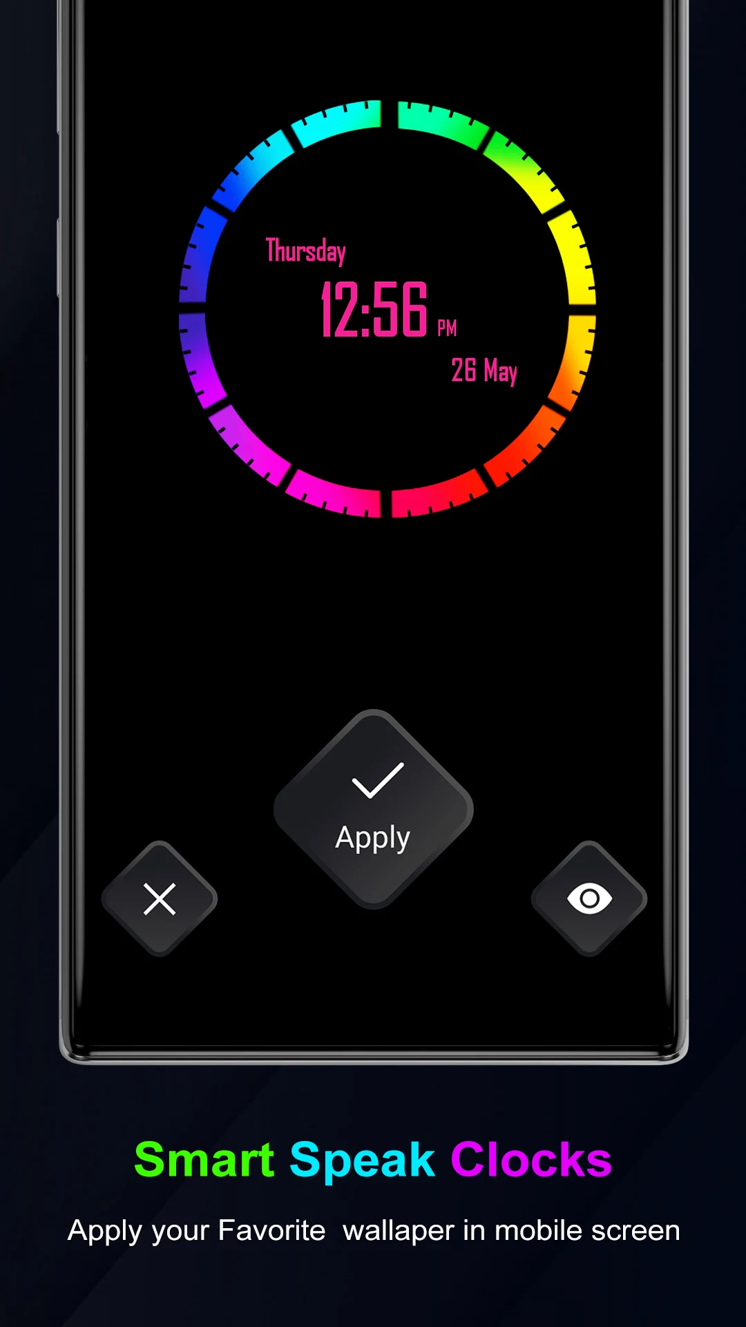 Speak Clock Smart Watch AOD Screenshot 6 