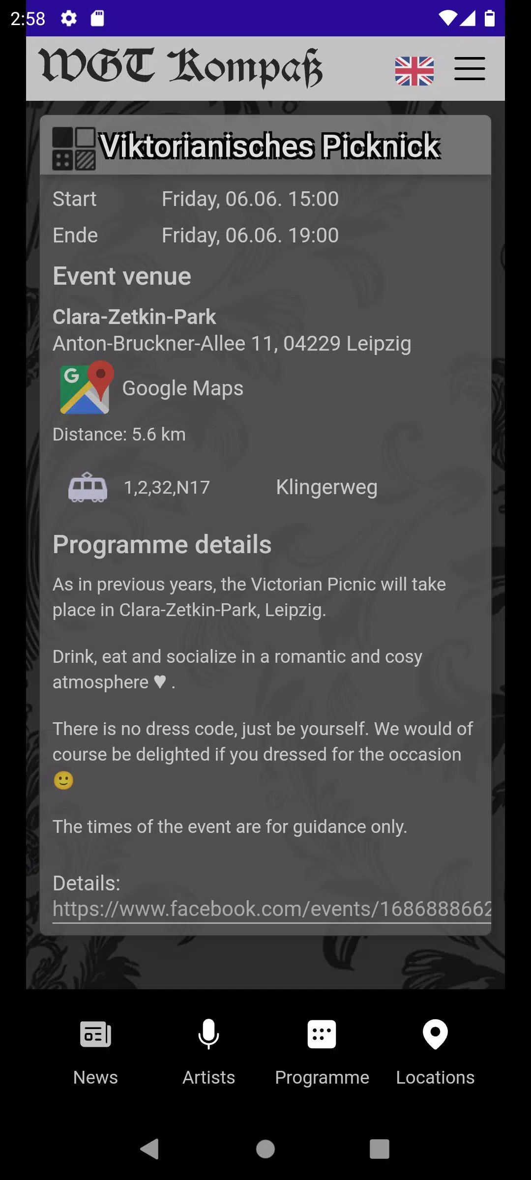 WGT Kompaß Screenshot 2 