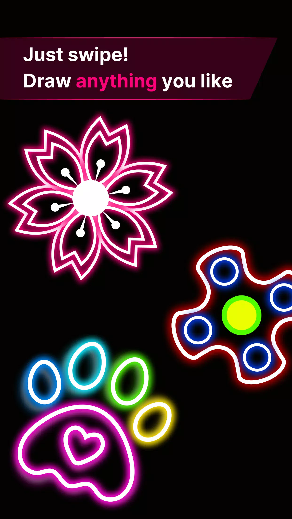 Finger Spinner: Glow Art Draw Screenshot 5 
