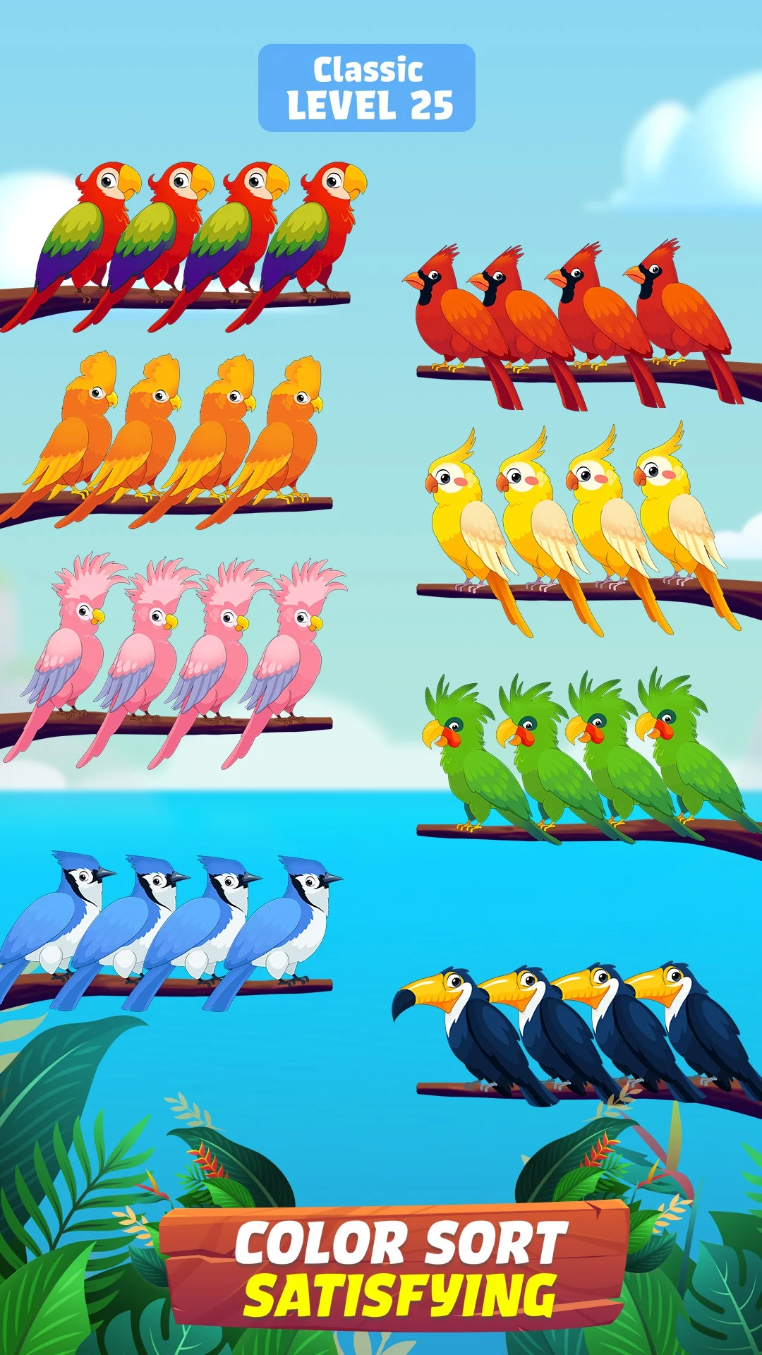 Bird Sort - Color Birds Game Screenshot 3