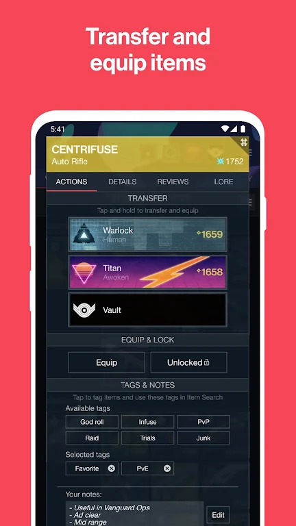 Vault - Destiny Item Manager Screenshot 2 
