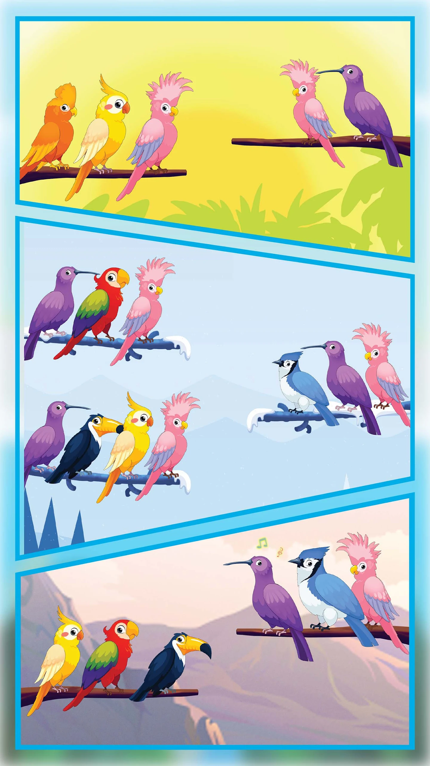 Bird Sort - Color Birds Game Screenshot 16