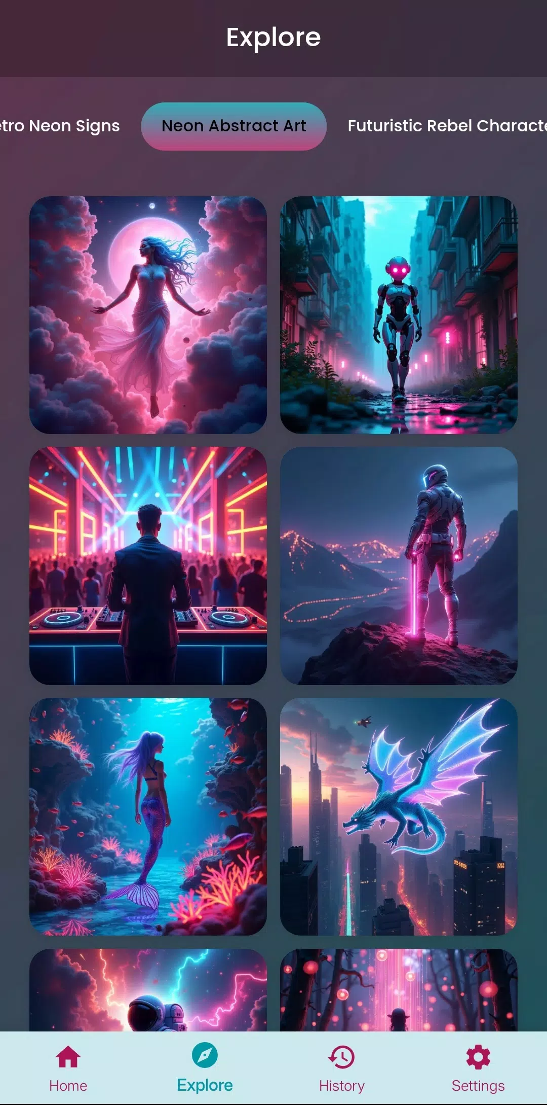 Neon Art - AI Art Generator Screenshot 5