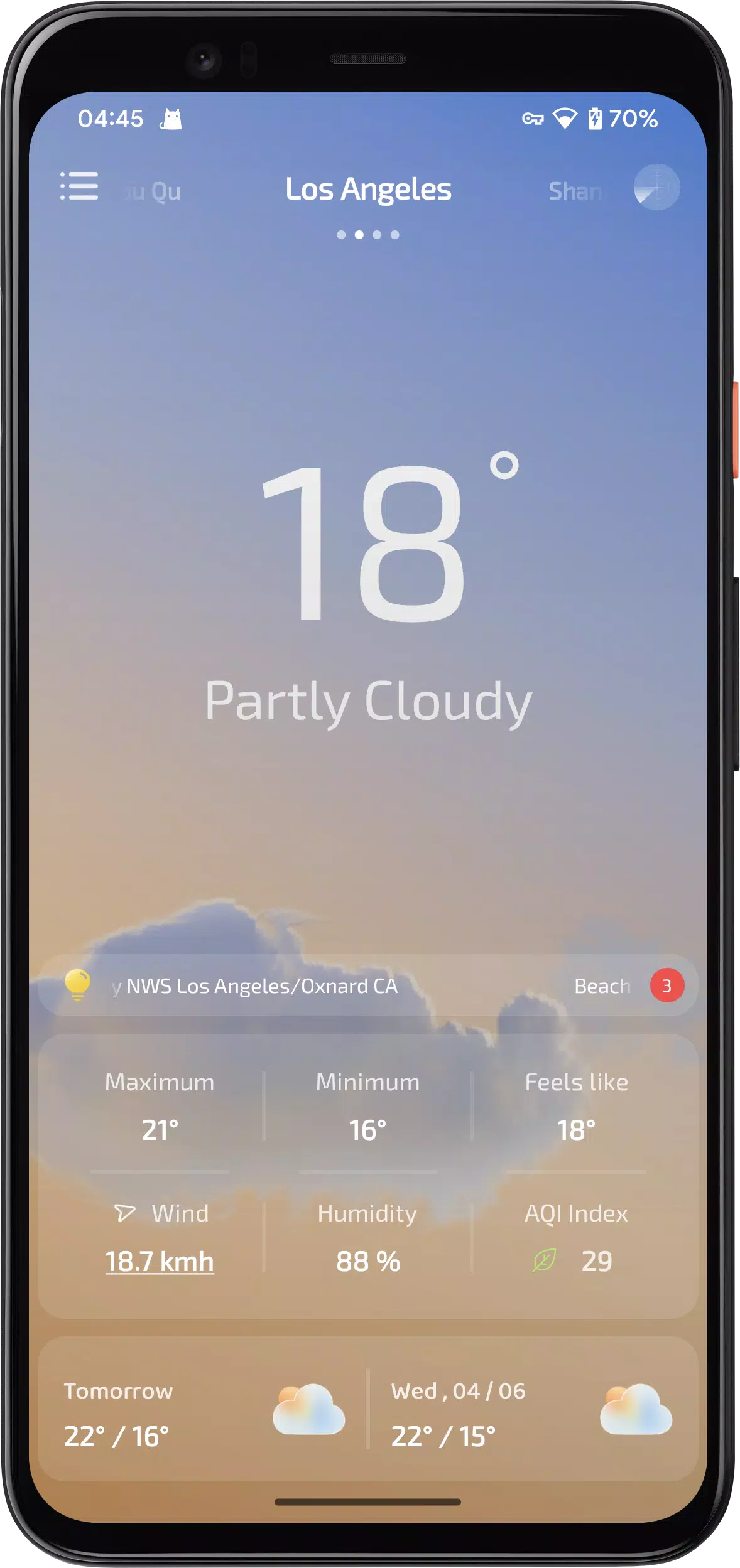 Weather Vue Screenshot 1 