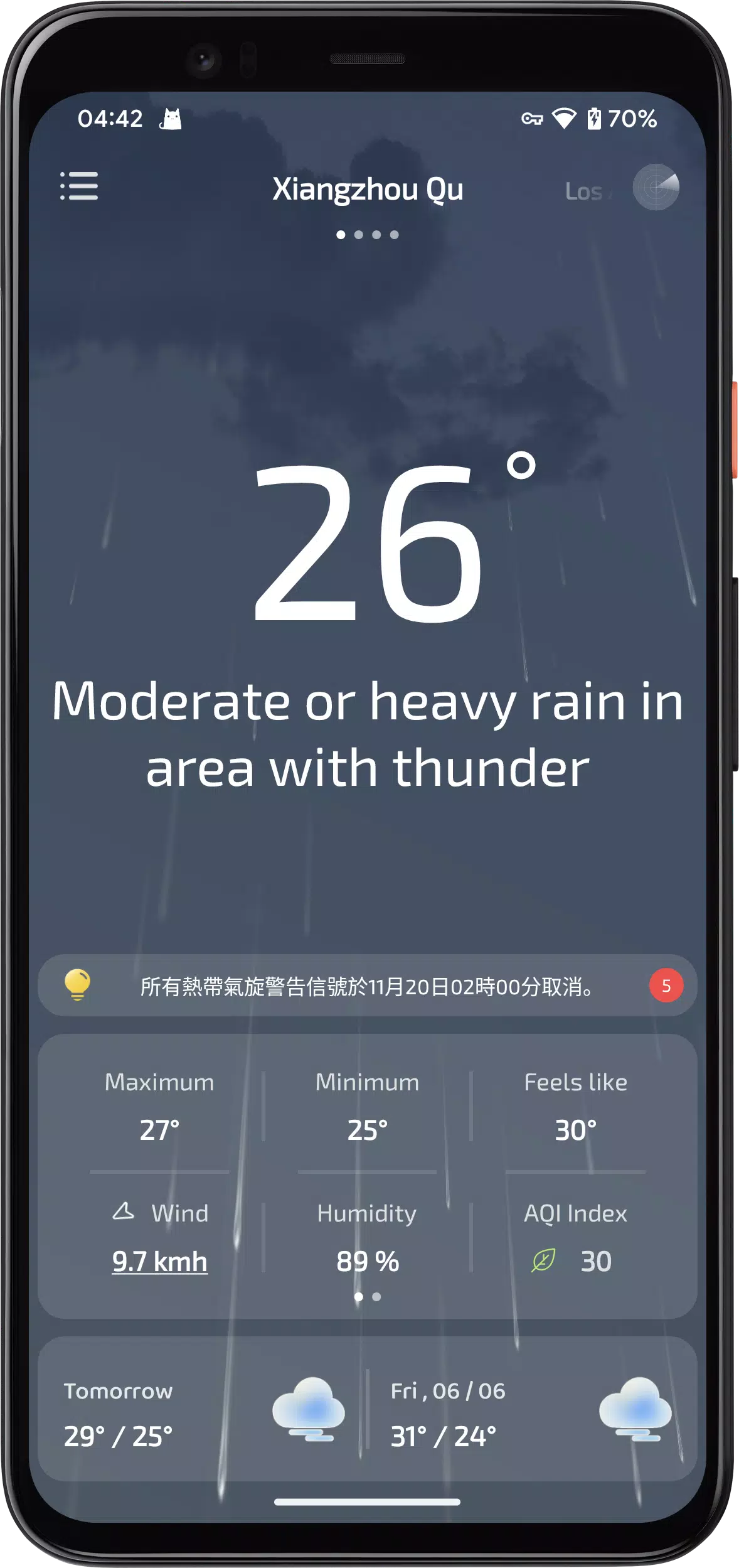 Weather Vue Screenshot 3 