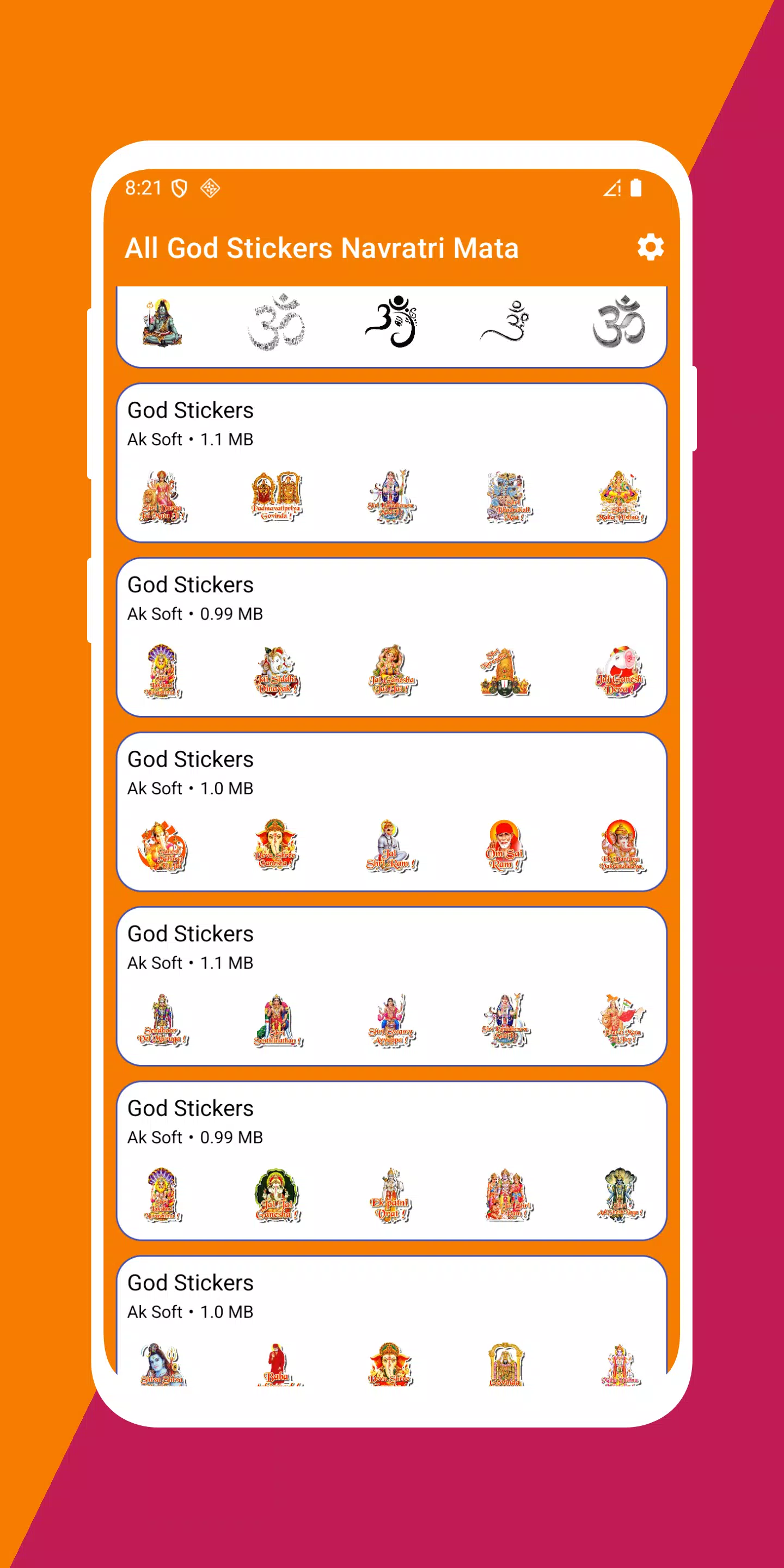 All God Stickers Navratri Mata Screenshot 3