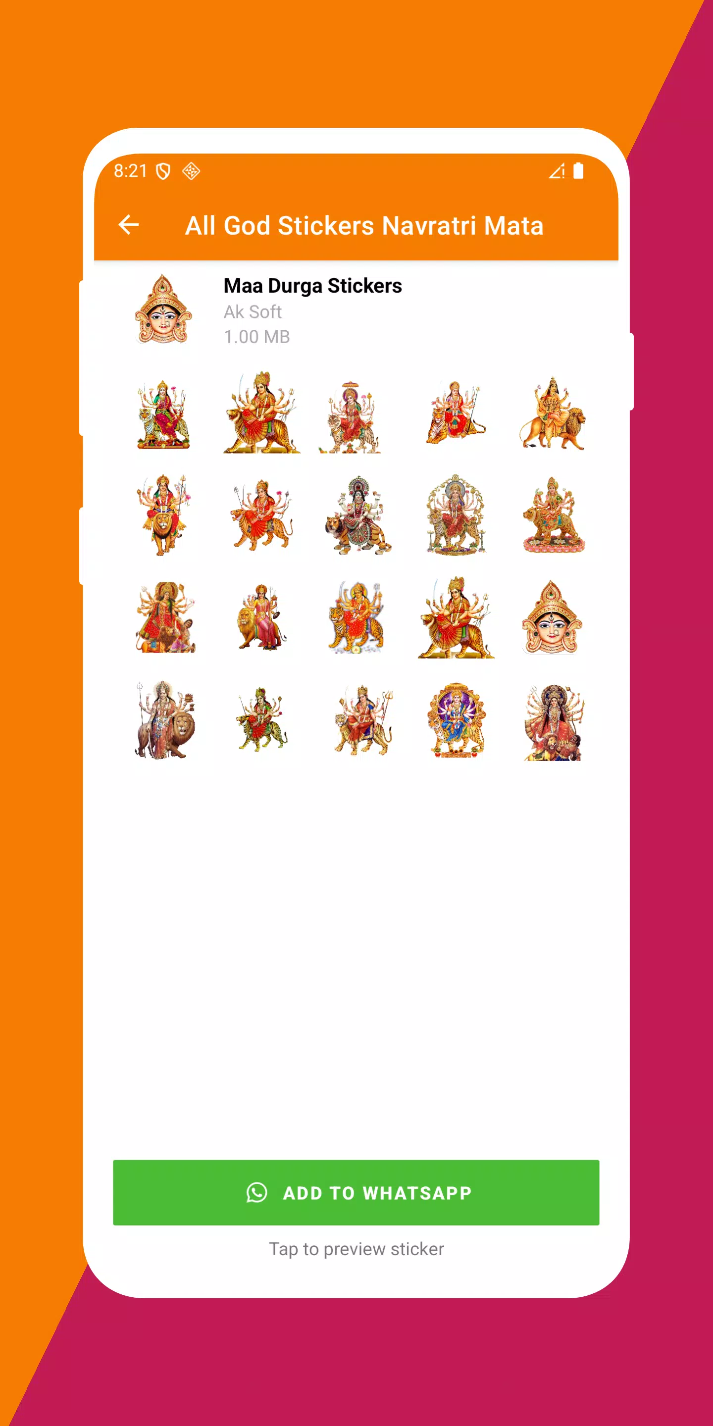 All God Stickers Navratri Mata Screenshot 4