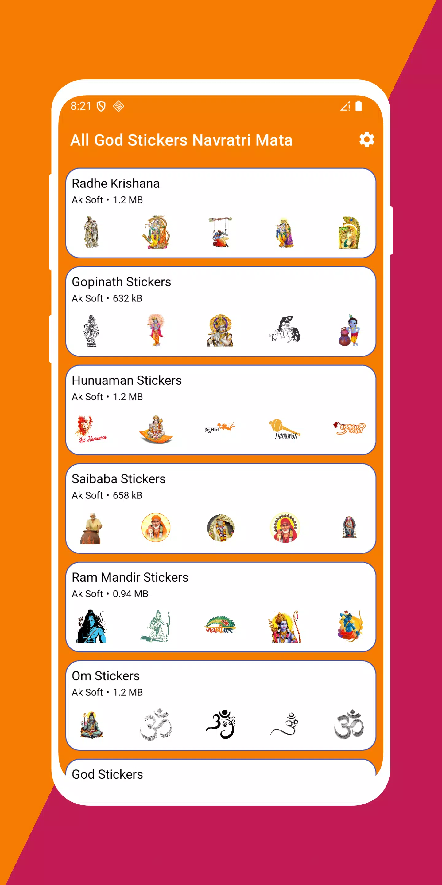 All God Stickers Navratri Mata Screenshot 2