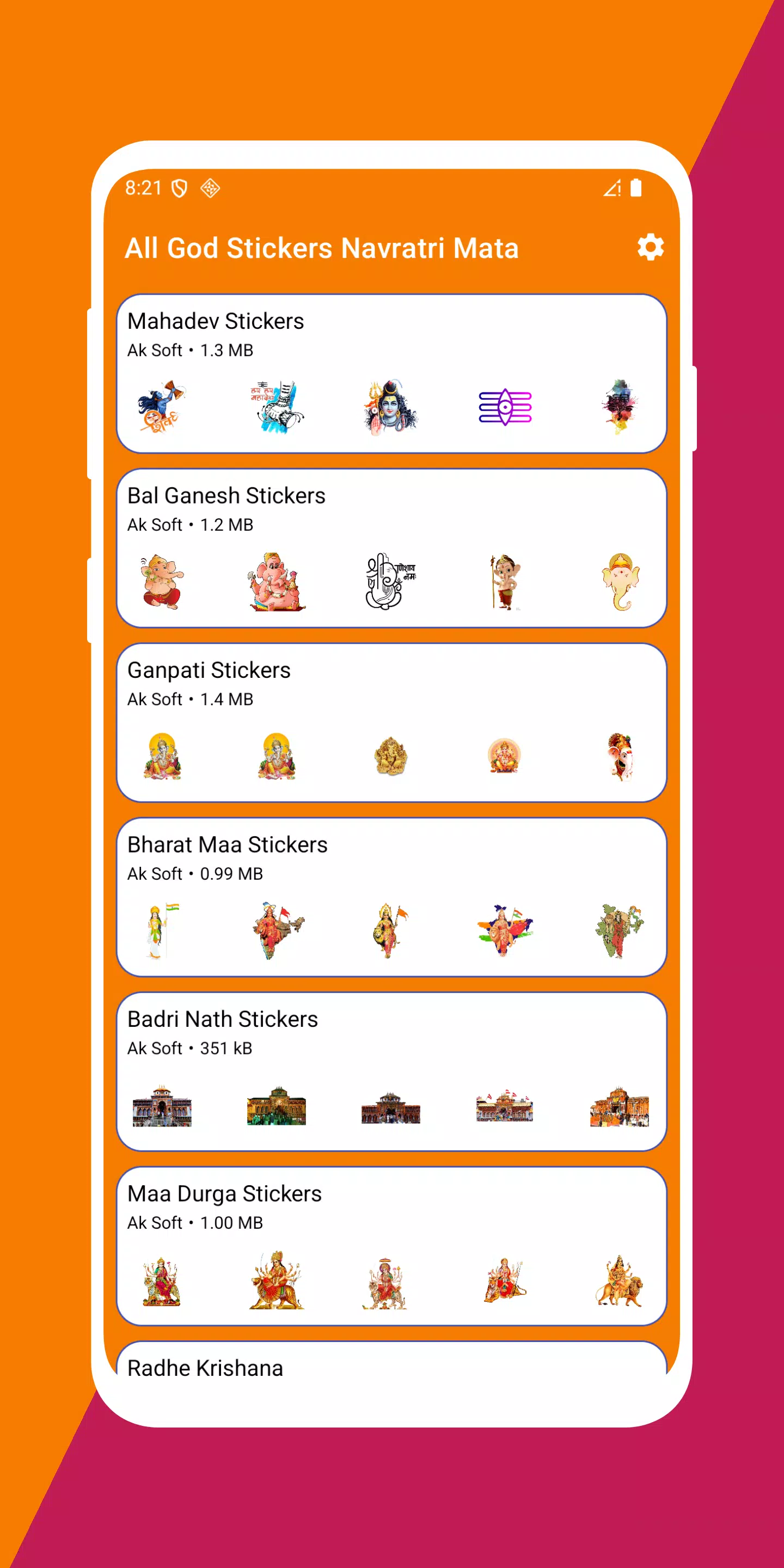 All God Stickers Navratri Mata Screenshot 1