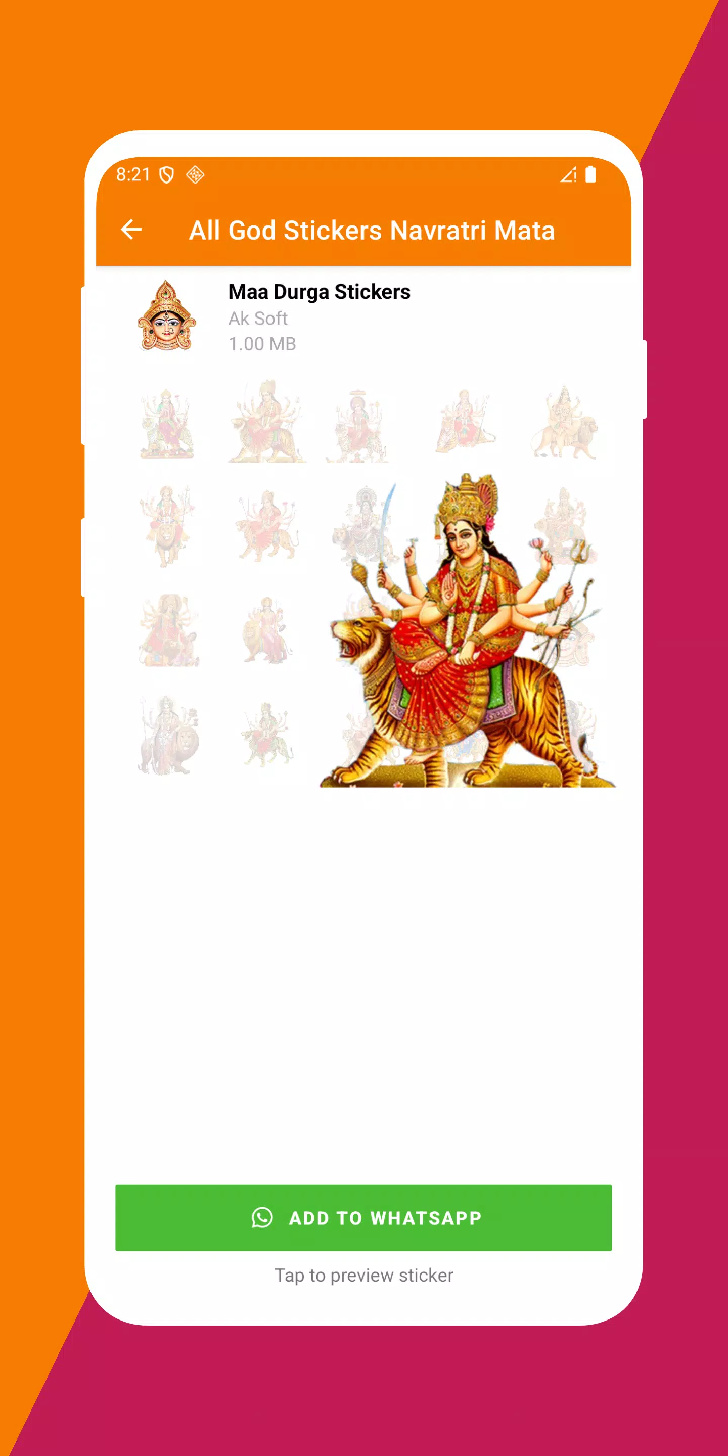 All God Stickers Navratri Mata Screenshot 8
