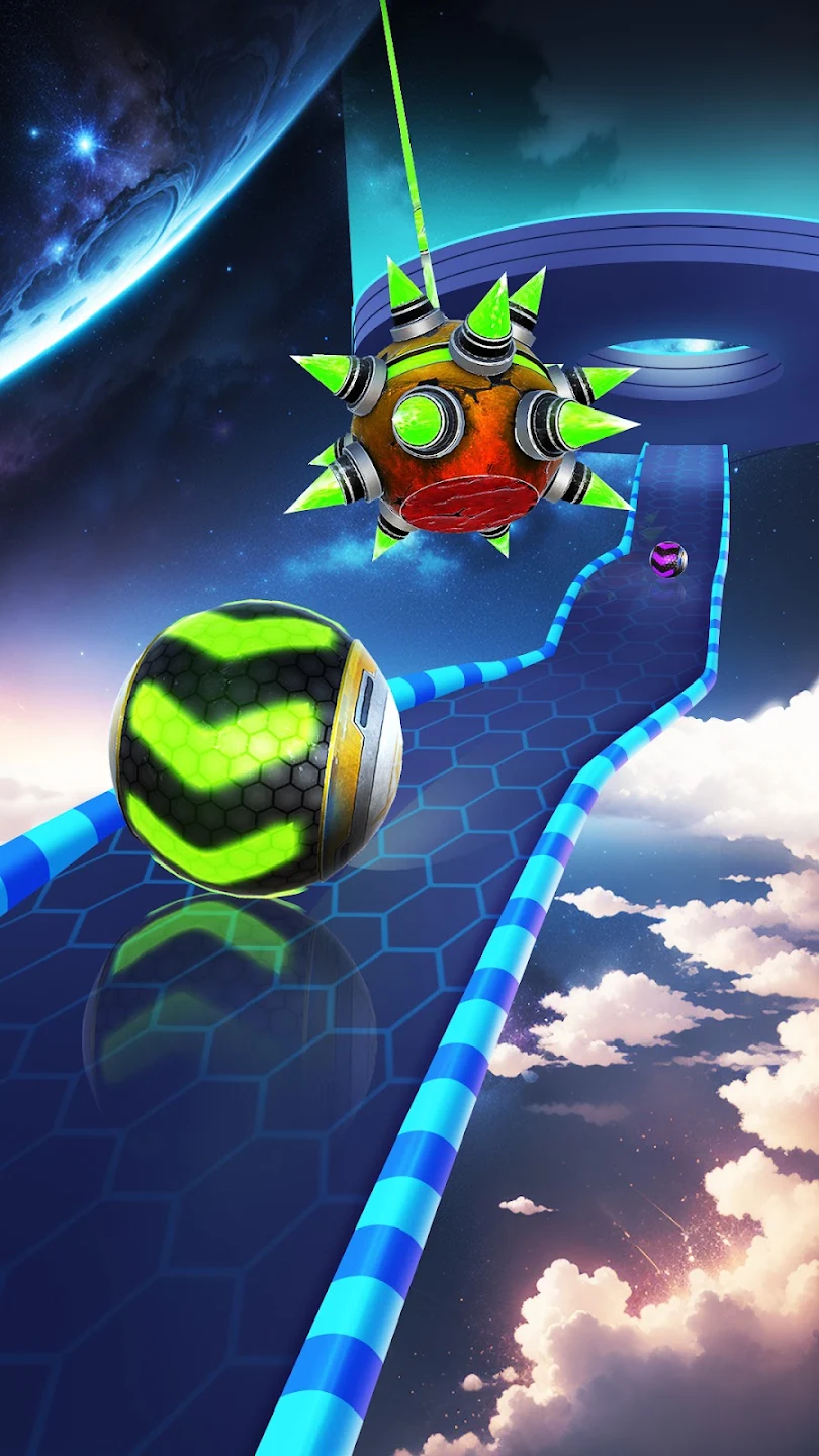 Space Rolling Balls Race Screenshot 2
