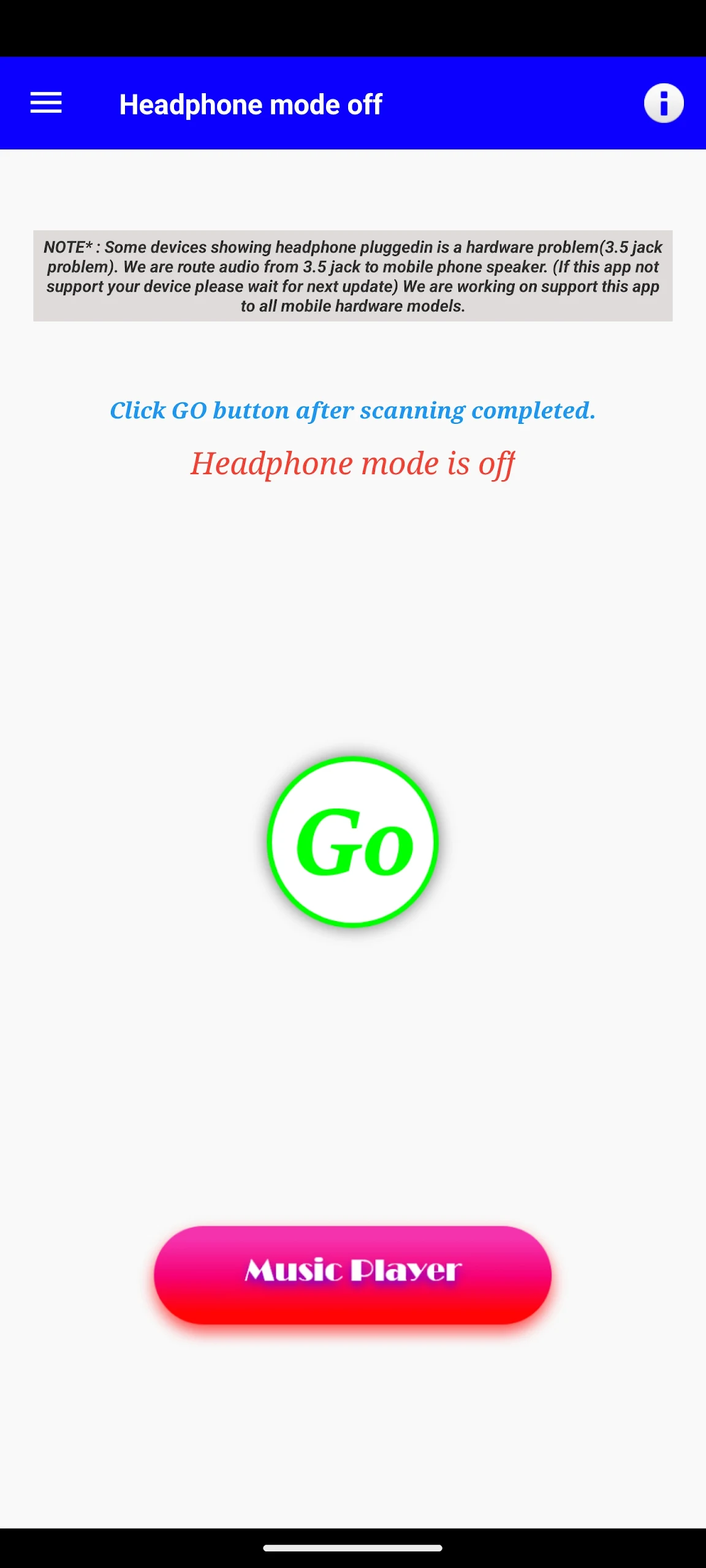 Headphone mode off Screenshot 2 